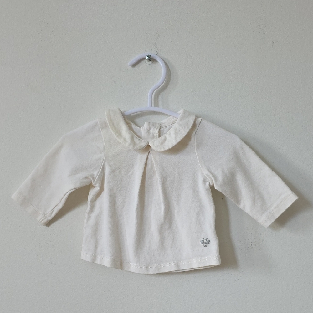 Cream Long Sleeve Kids Shirt